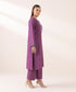Women's Pret Printed Embroidered Magenta Khaddar A Line Shirt